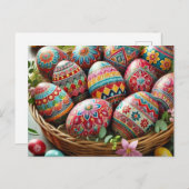 Ostereier Feiertagspostkarte (Vorne/Hinten)