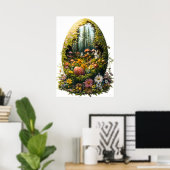 Ostereier Forest Fantasy Naturszine Kunst, Dichtun Poster (Heimbüro)