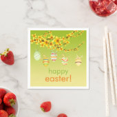 Ostereier, Forsythia Branch Paper Napkins Serviette (Beispiel)