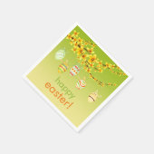 Ostereier, Forsythia Branch Paper Napkins Serviette (Ecke)