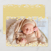 Ostereier-Foto Rahmen Geburtsankündigung Einladung (Vorne/Hinten)