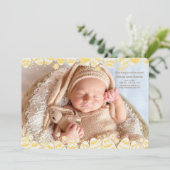 Ostereier-Foto Rahmen Geburtsankündigung Einladung (Stehend Vorderseite)