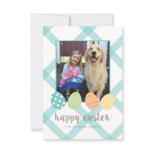 Ostereier Fotokarte Blau