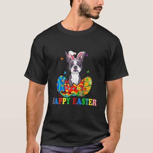 Ostereier Französischer Bulldog Bunny Dog Vater Hu T-Shirt (Vorderseite)