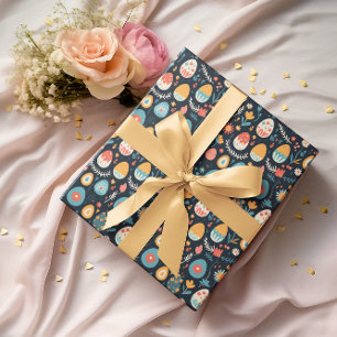 Ostereier Frühjahrsmuster Geschenkpapier