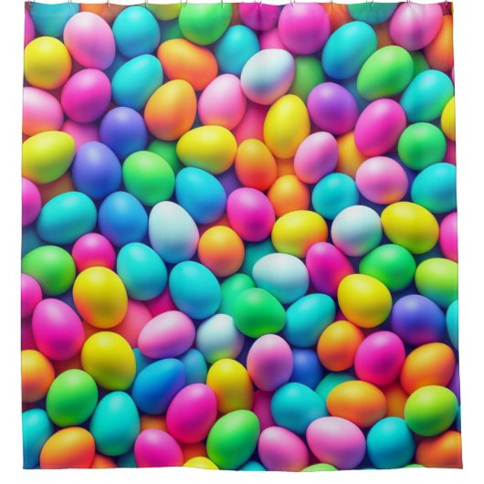 Ostereier/Frühling in hellen Farben Duschvorhang (Vorderseite)