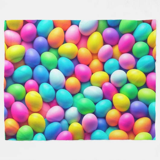 Ostereier/Frühling in hellen Farben Fleecedecke (Vorderseite (Horizontal))
