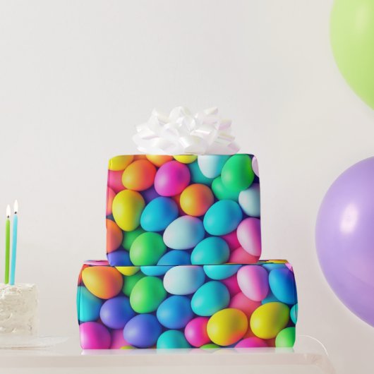 Ostereier/Frühling in hellen Farben Geschenkpapier (Partygeschenke)
