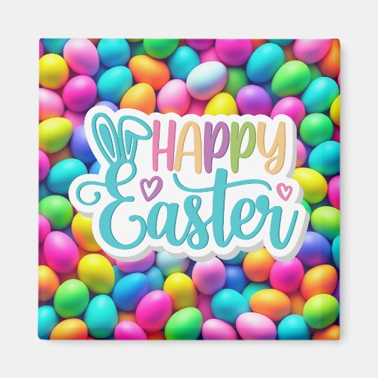 Ostereier/Frühling in hellen Farben Magnet (Vorne)