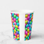 Ostereier/Frühling in hellen Farben Pappbecher (Rechts)
