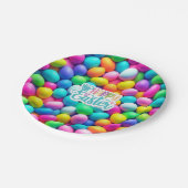 Ostereier/Frühling in hellen Farben Pappteller (Schrägansicht)