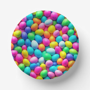 Ostereier/Frühling in hellen Farben Pappteller