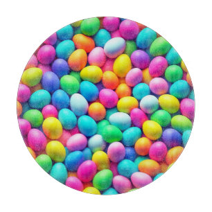 Ostereier/Frühling in hellen Farben Schneidebrett
