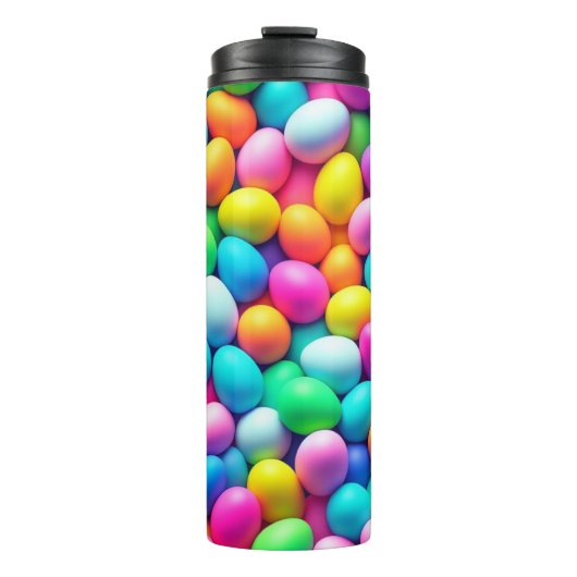 Ostereier/Frühling in hellen Farben Thermosbecher (Vorderseite)