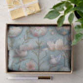 Ostereier Frühlingsblüten mit Vögeln Seidenpapier (Geschenk)