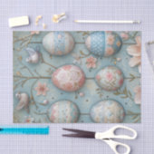 Ostereier Frühlingsblüten mit Vögeln Seidenpapier (Handwerk)