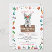 Ostereier für Kinder, Osterhasen, Frühling Einladung (Vorderseite)