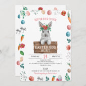 Ostereier für Kinder, Osterhasen, Frühling Einladung (Vorne/Hinten)