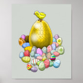 Ostereier für Osterhühner Poster (Vorne)