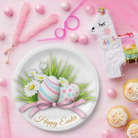 Ostereier, Gänseblümchen Pappteller (Party)