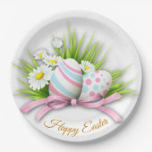 Ostereier, Gänseblümchen Pappteller (Vorderseite)