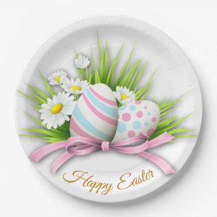 Ostereier, Gänseblümchen Pappteller