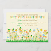 Ostereier Garten Osterbrunch und Osterjagd Einladung (Vorderseite)