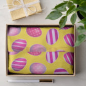 Ostereier Gelb und Rosa Muster Seidenpapier (Geschenk)