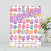 Ostereier Gemustert Feiertagskarte (Stehend Vorderseite)