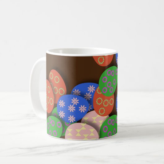 Ostereier Gemustert Kaffeetasse (Vorderseite Links)