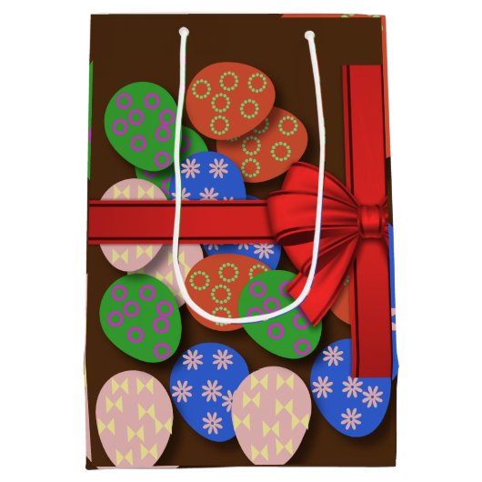Ostereier Gemustert Mittlere Geschenktüte (Rückseite)