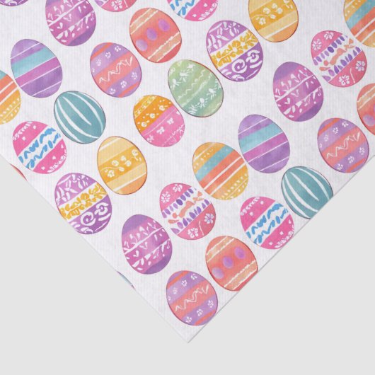 Ostereier Gemusterte Wasserfarbe Hübsch Seidenpapier (Detail)