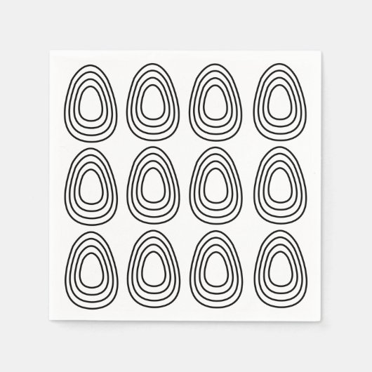 Ostereier Geometrisch Frohe Ostern Serviette (Vorderseite)