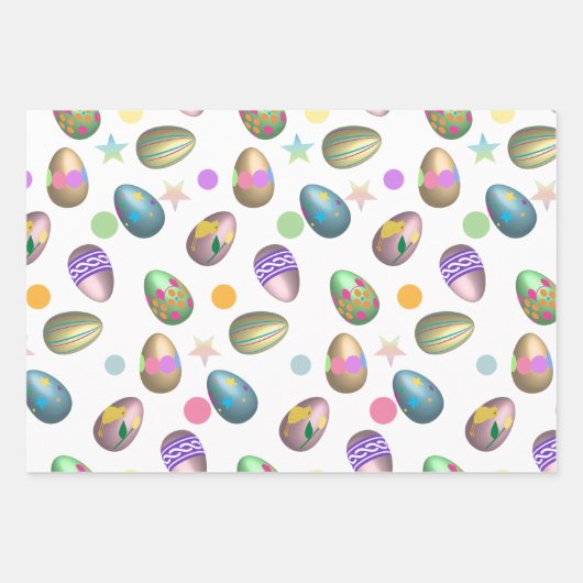 Ostereier Geschenkpapier Set (Vorderseite)