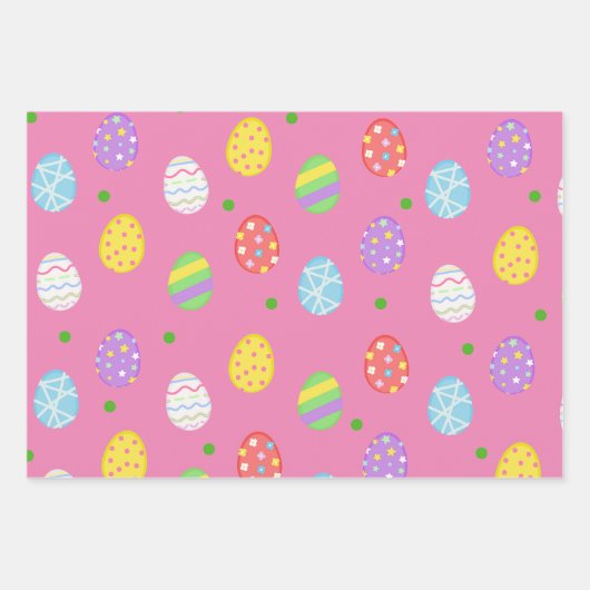 Ostereier gestalten Wrapping Paper Sheets Geschenkpapier Set (Vorderseite 2)