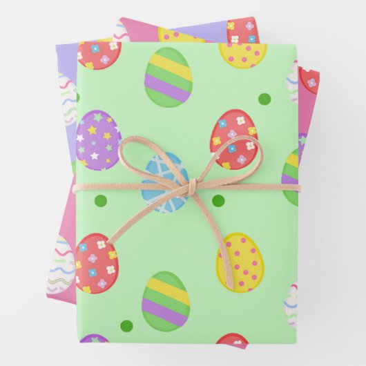 Ostereier gestalten Wrapping Paper Sheets Geschenkpapier Set (Beispiel)
