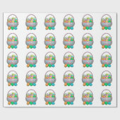 Ostereier gestrichen im Korb Geschenkpapier (Flach)