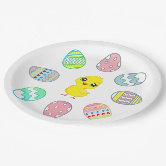 Ostereier gestrichen pappteller (Schrägansicht)