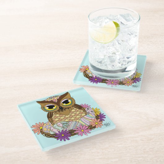 Ostereier Glasuntersetzer (Schrägansicht)