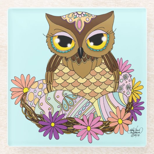 Ostereier Glasuntersetzer (Vorderseite)