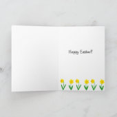 Ostereier Gloden Retriever Cartoon Feiertagskarte (Innenseite)