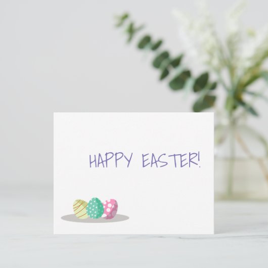 Ostereier glücklich Ostern Postkarte (Stehend Vorderseite)