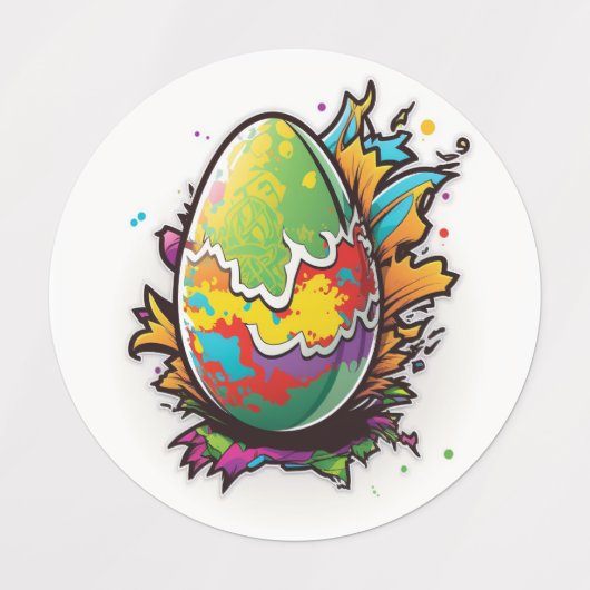 Ostereier Graffiti Etiketten (Design 1)
