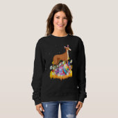 Ostereier Greyhound Hund Ostern Sonntag Sweatshirt (Vorne ganz)