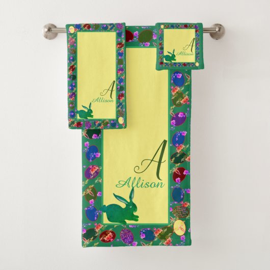 Ostereier grün badhandtuch set (Insitu)