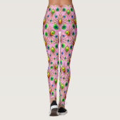 OSTEREIER ~ Grün Gelb 3D ~ Leggings (Rückseite)