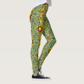 OSTEREIER ~ Grün Gelb 3D ~ Leggings (Rechts)