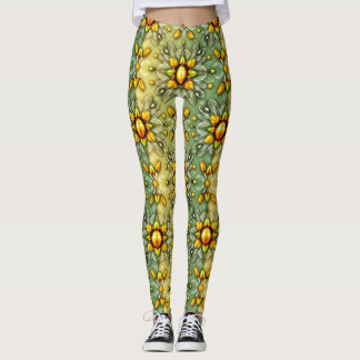 OSTEREIER ~ Grün Gelb 3D ~ Leggings