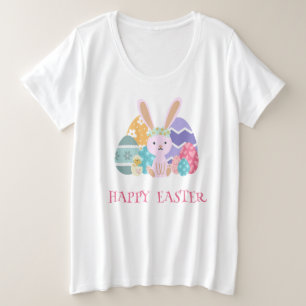 Ostereier Happy Hoppy Ostertag Große Größe T-Shirt