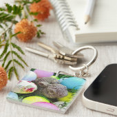 Ostereier, Hasen- und Golfbälle Schlüsselanhänger (Vorderseite rechts)